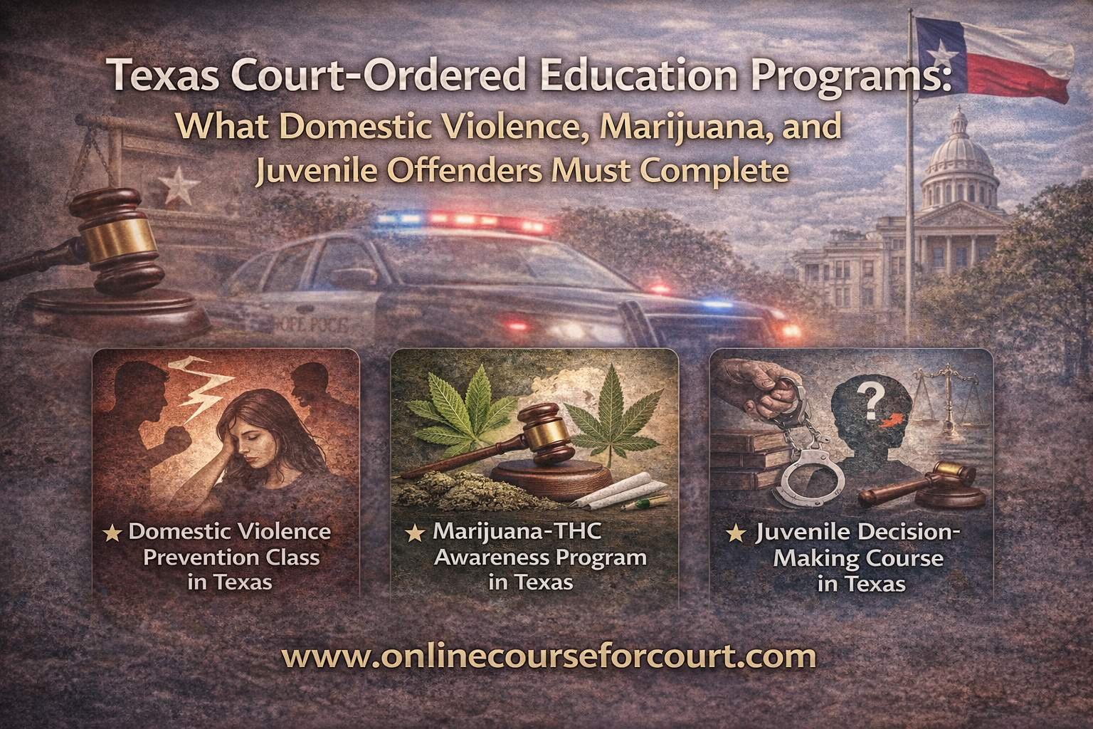 Texas Court-Ordered Education Programs: What Domestic Violence, Marijuana, and Juvenile Offenders Must Complete